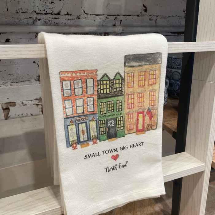 Small Town North End Dish Towel