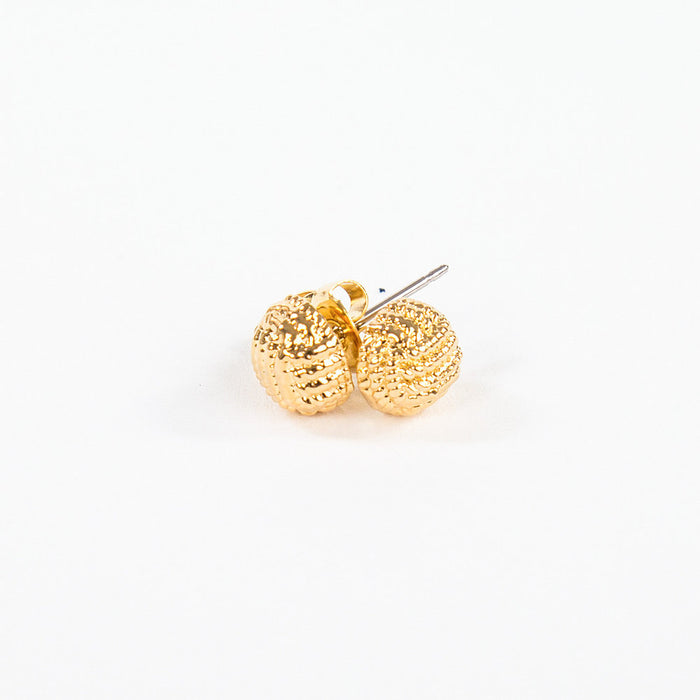 Monkey Fist Earrings - 14k gold dipped