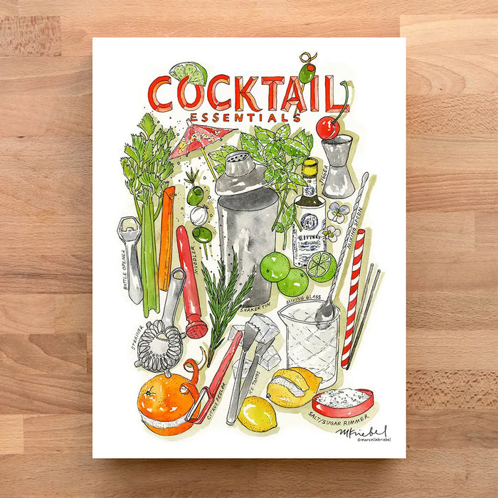 Cocktail Essentials Art Print