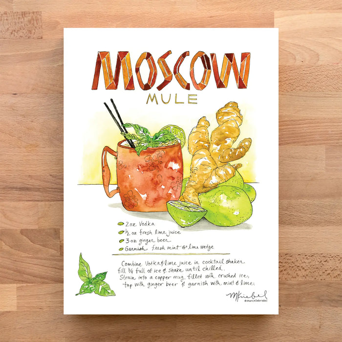 Moscow Mule Recipe Art Print