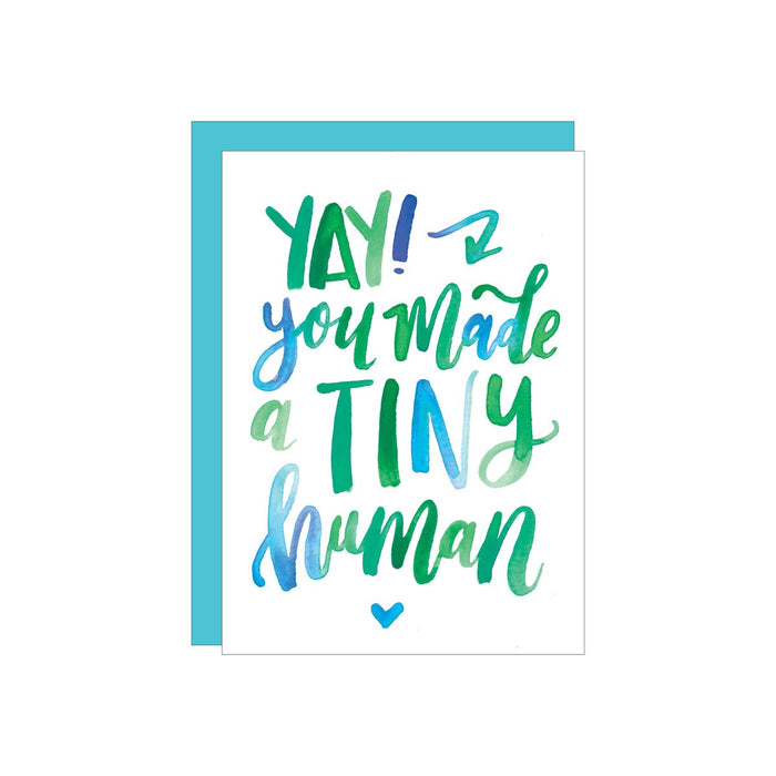 Tiny Human Card - Blue/Green