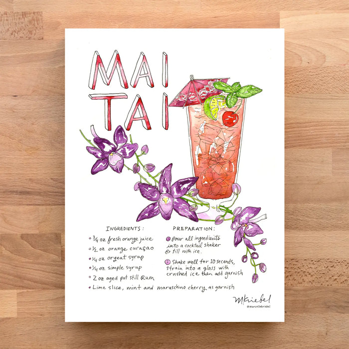 Mai Tai Cocktail Art Print