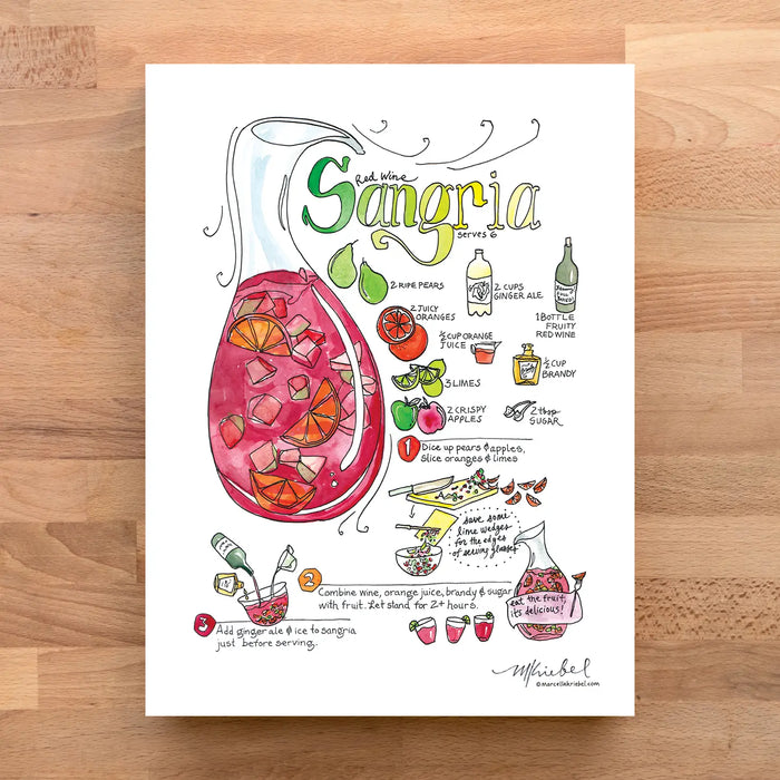 Sangria Recipe Art Print